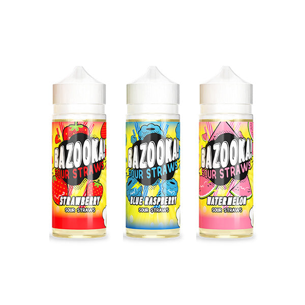Bazooka Sour Straws 100ml Shortfill - 0mg Rebel Vape Bazooka Sour Straws 100ml Shortfill - 0mg Rebel Vape