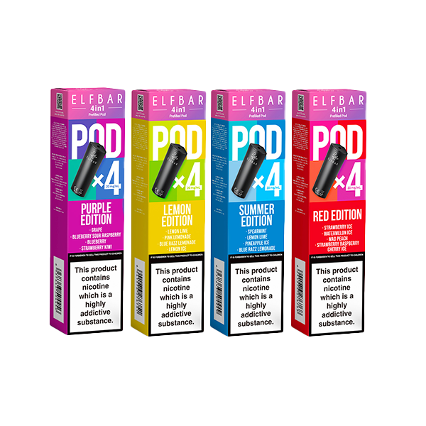 ELF Bar 4-In-1 Multi Edition Prefilled 2ml Pod (4-Pack)