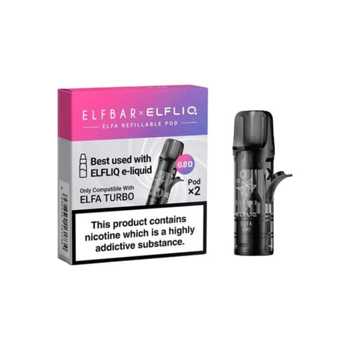 Elfa Turbo Refillable 2ml Pods 0.8Ω - (2-Pack)